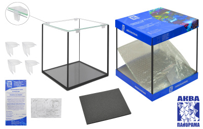 АКВАПАНОРАМА Аквариум Куб 72л, покровное стекло (400х400х450)